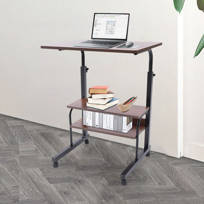 Inbox Zero Jimmia 23.62'' Mobile Side Table with Wheels Adjustable